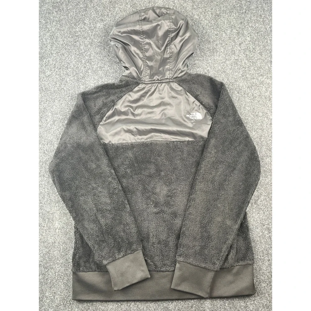 The North Face‎ Mens Gray High Pile Fleece Full Zip Hooded Jacket Size Medium